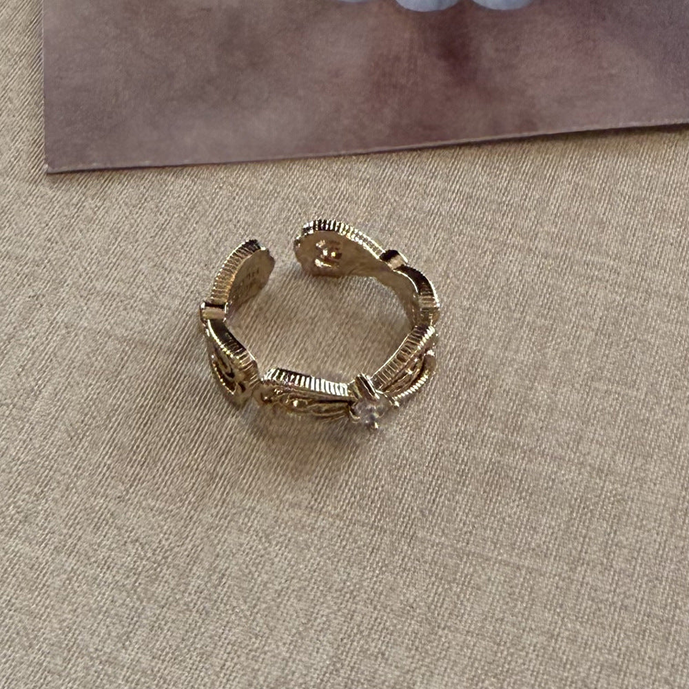 Coffee Gold Rotating Pony Open Exquisite Fantasy Childlike Rings