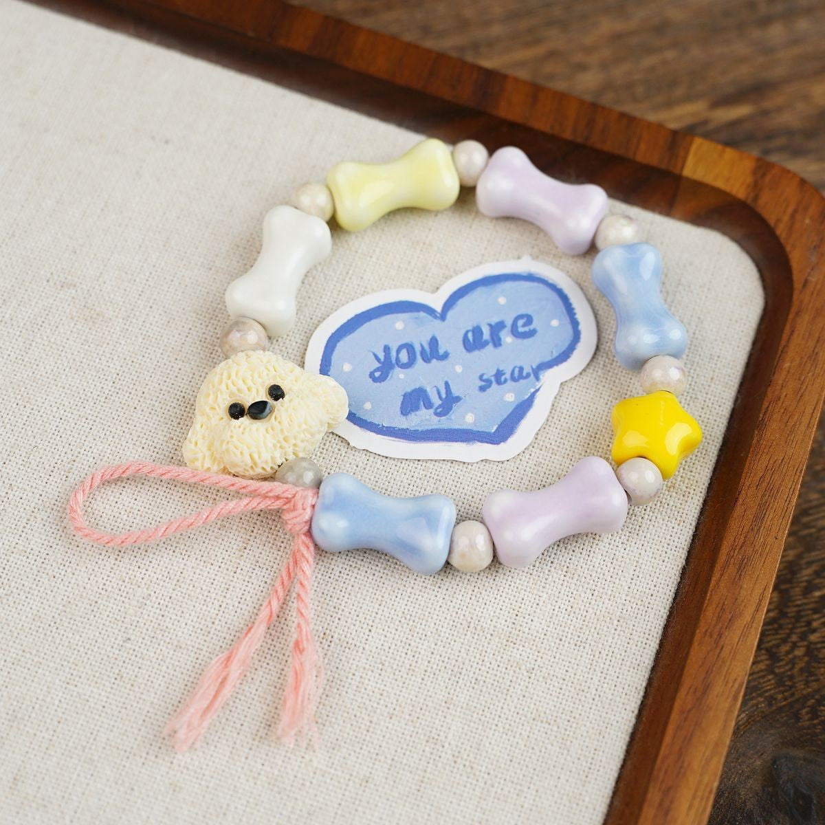 Ceramic Painted Pottery Beads Female Literary Bracelet