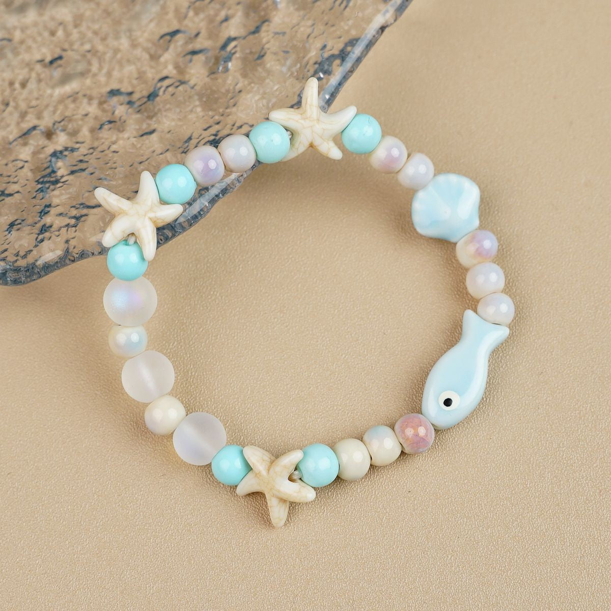 Ceramic Painted Pottery Beads Female Literary Bracelet