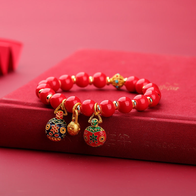 Women's & Men's Fragrant Gray Porcelain Vintage Ethnic Style Handmade Bracelet