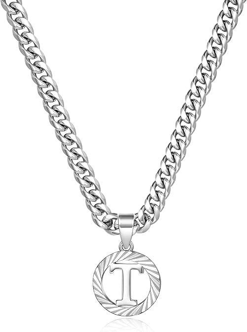 Men's Style White Gold Color Cuban Link Chain Necklaces