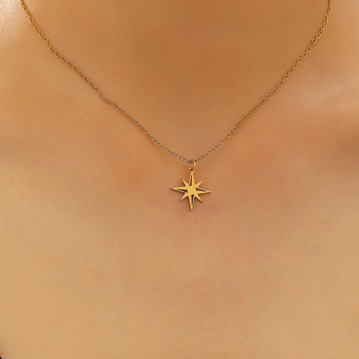 Women's Drop Flower Stainless Steel High-grade Cold Style Necklace