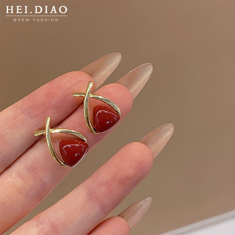 Women's Retro Love Cherry Wine High Sense Rings