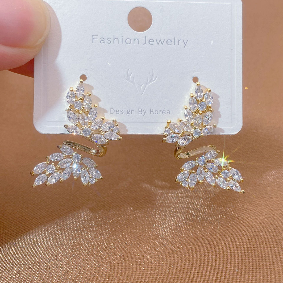 Women's Zircon Butterfly Trendy Design High-grade Temperament Unique For Stud Earrings