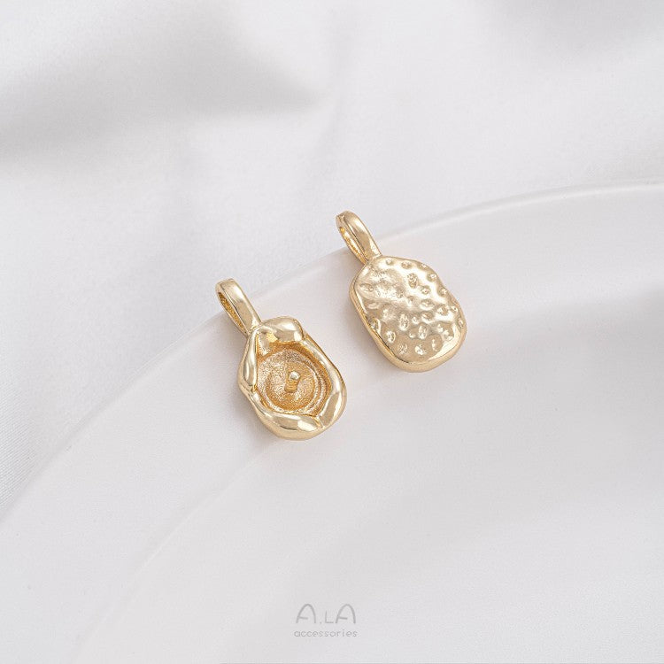 Retaining Bag Gold Pearl Holder Golden Bean Pea Doll Eardrop Pendant