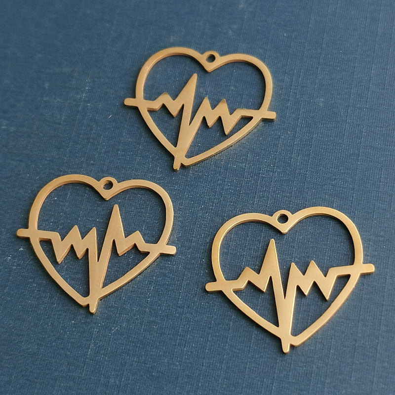 Women's Heart-shaped Ecg Clavicle Chain Korean Fashion Pendant