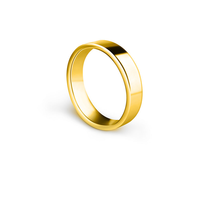 Women's & Men's Titanium Steel Solid Color Stainless For Advertising Gift Rings