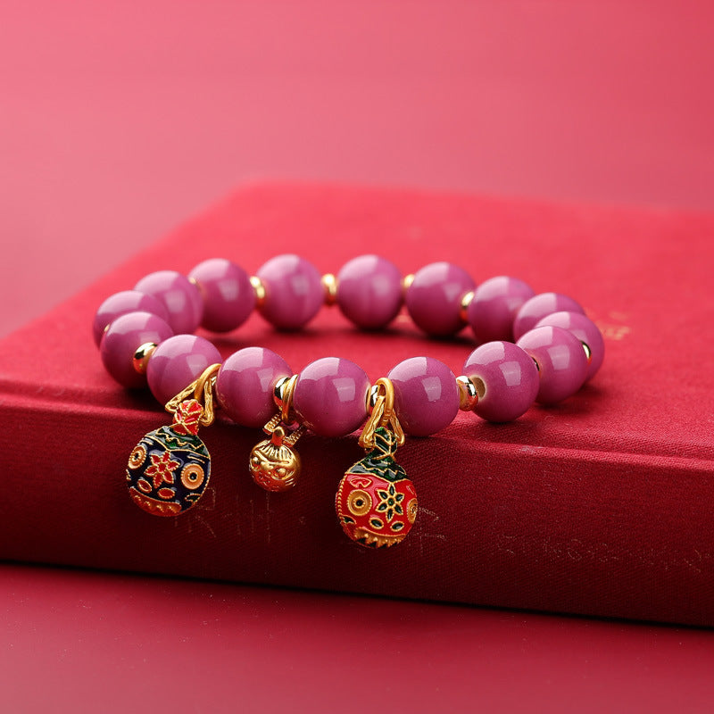 Women's & Men's Fragrant Gray Porcelain Vintage Ethnic Style Handmade Bracelet