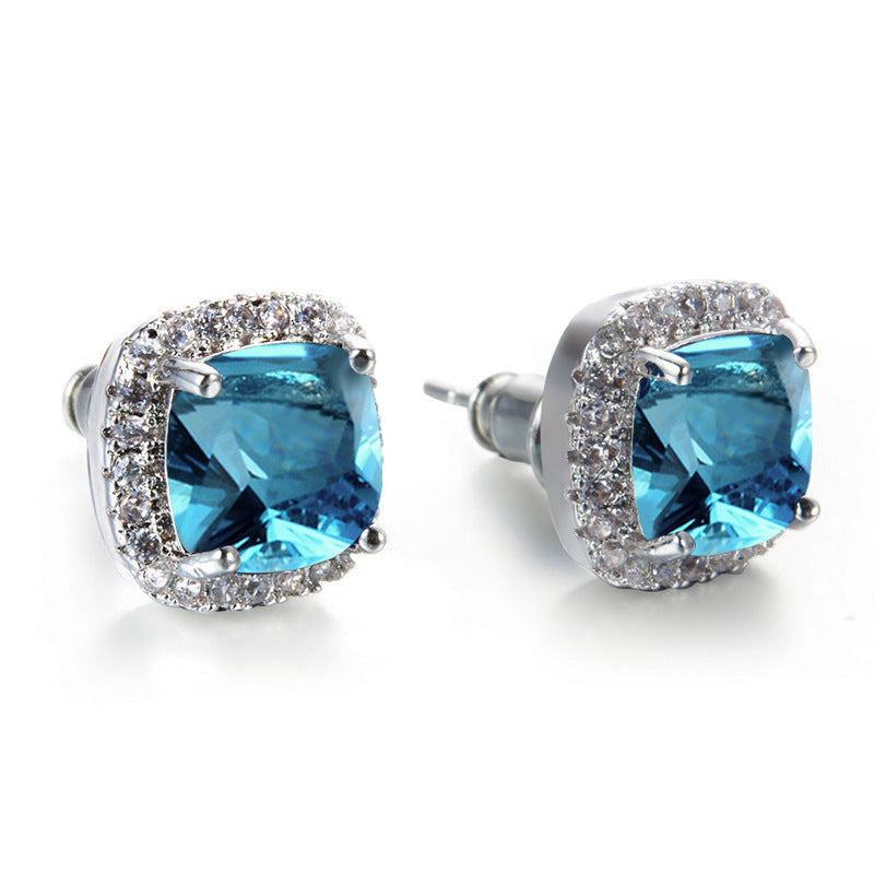 Korean Style Fashion Ear Clips Diamond Full Rhinestone Zircon Earrings