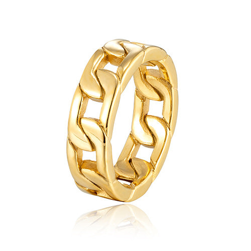 Steel Unique Hipster Hip Hop Cuban Rings