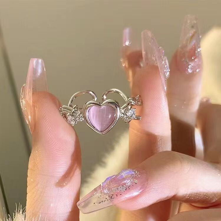 Graceful Versatile Opening Female Light Luxury Minority Design Sense Rings