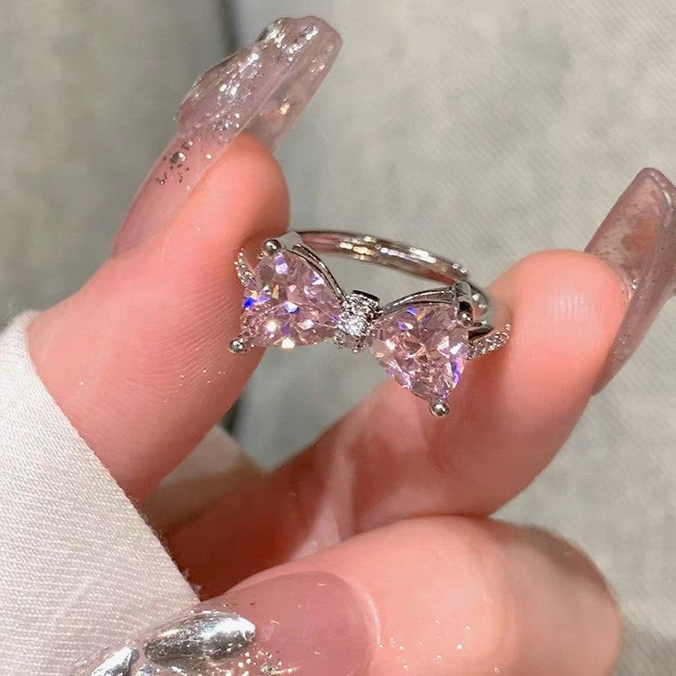 Graceful Versatile Opening Female Light Luxury Minority Design Sense Rings