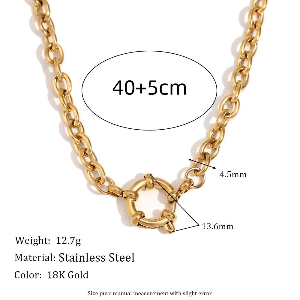 Everyday Fashion Daily Necessities Series Vacuum Electroplating Gold Protection In Necklace