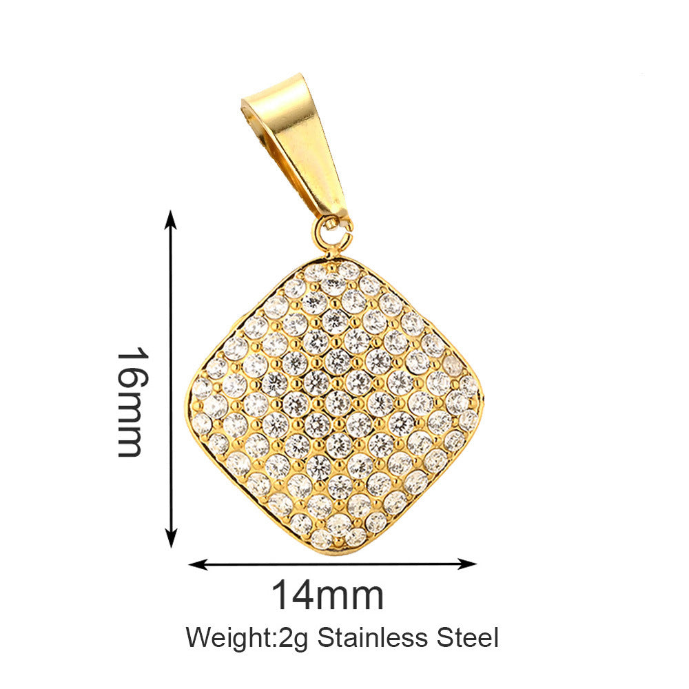 Vacuum Plating White Zirconium Four-leaf Clover Purse More Than Asterism Pendant