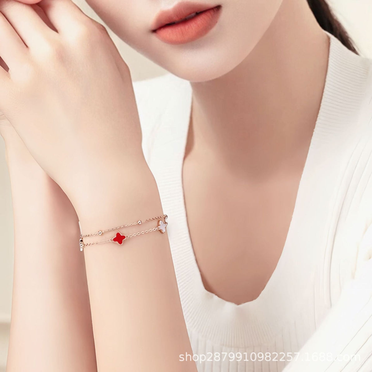 Pork Belly Female Black Agate Light Luxury Minority Gift Girlfriend Bracelet