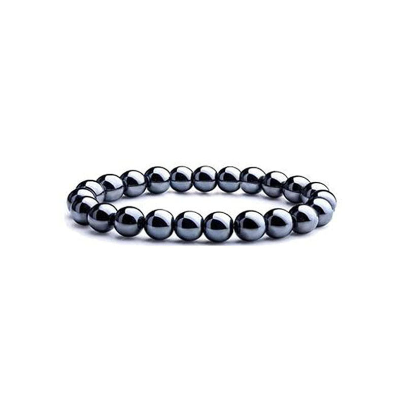 Crystal Volcanic Rock Amethyst Hematite Red Agate Bracelets