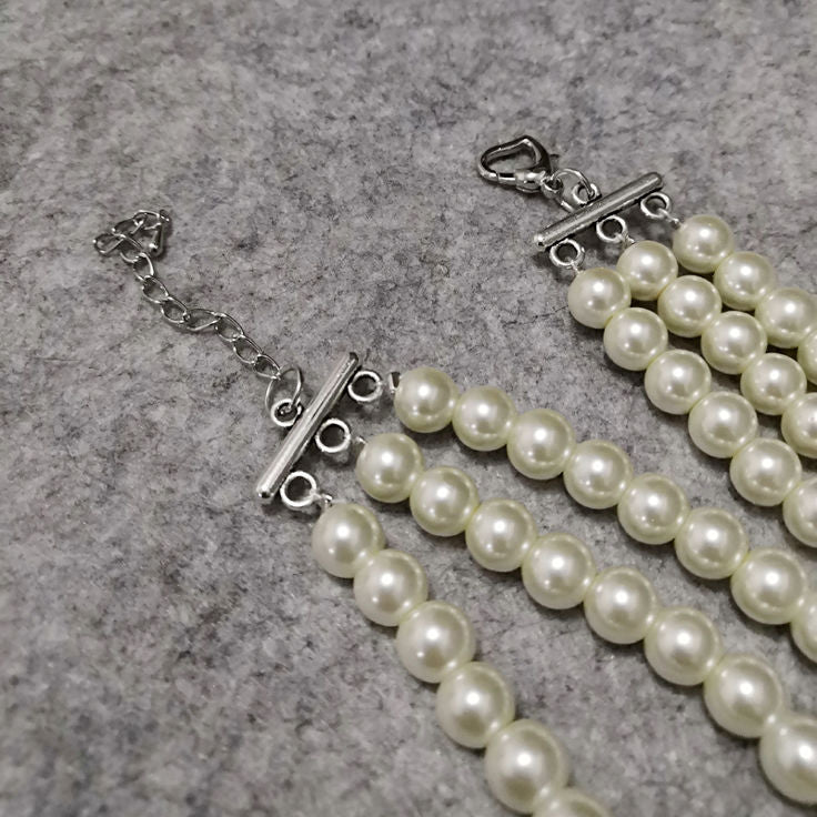Glass Pearl Elegant Fashion Sweater Chain Necklaces
