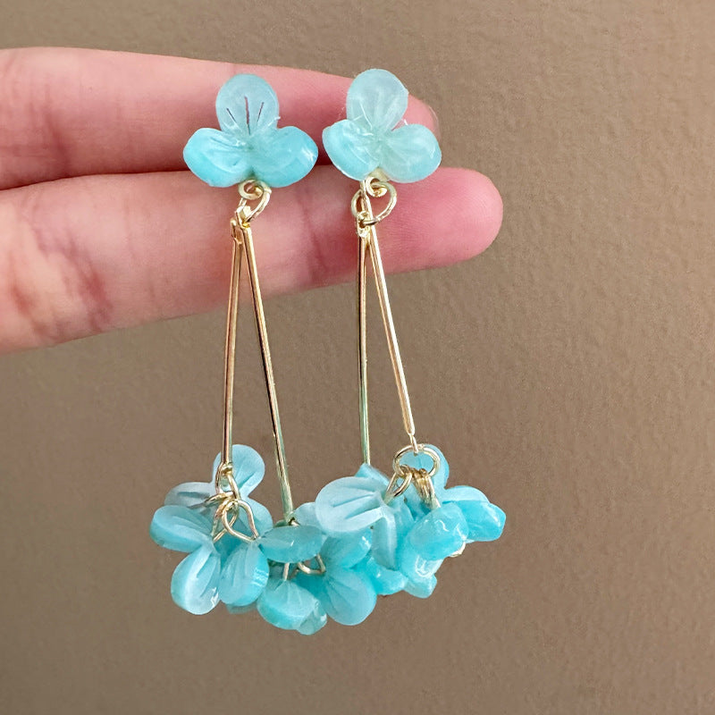 Super Fairy Flower Tassel Chinese Ancient Style Elegant Smart Earrings