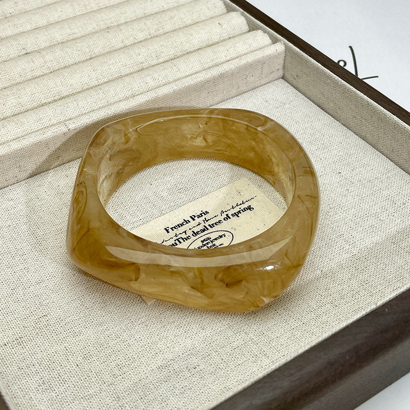 Women's Acetate Niche Irregular Acrylic Wide-brimmed For Design Bracelets