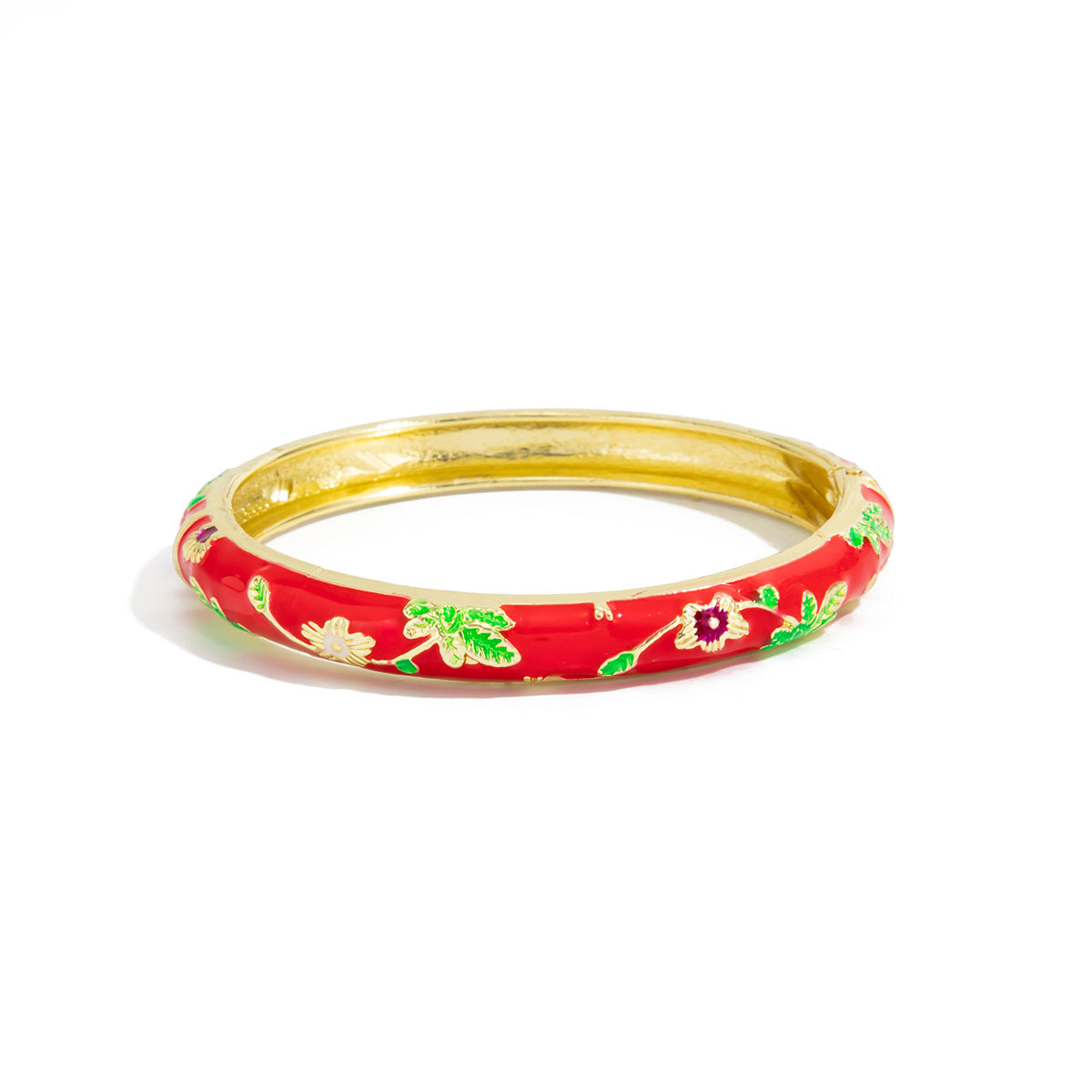 Pastoral Colorful Oil Flowers Openings Female Liquid Starfish Wave Bracelet