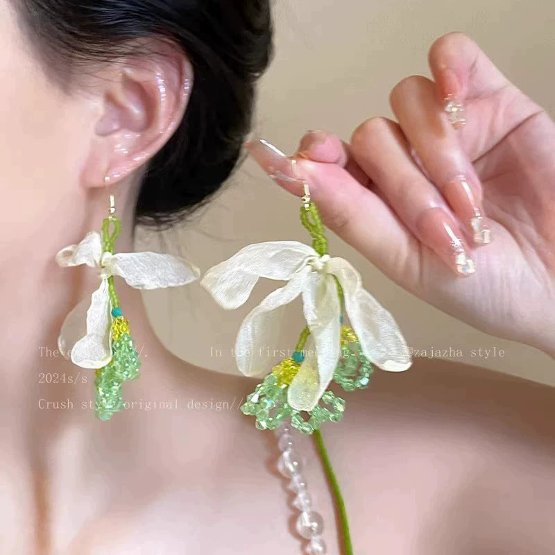 Flower Female Seaside Vacation Dopamine Fashion Temperament Earrings