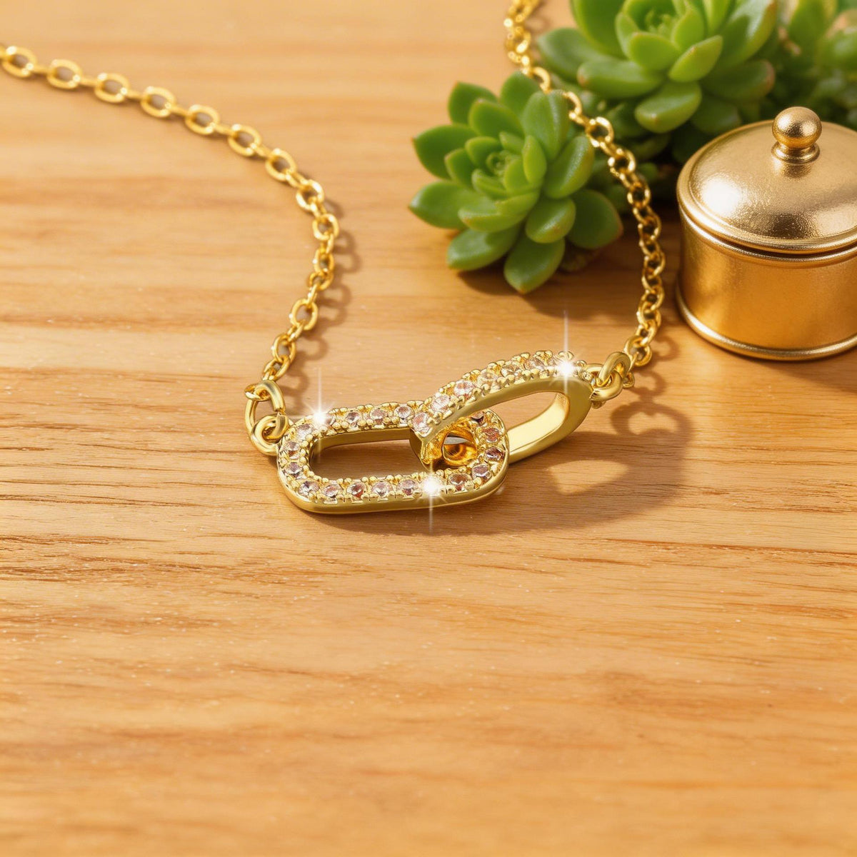 Double Full Diamond Light Luxury High-grade Zircon Clavicle Necklaces