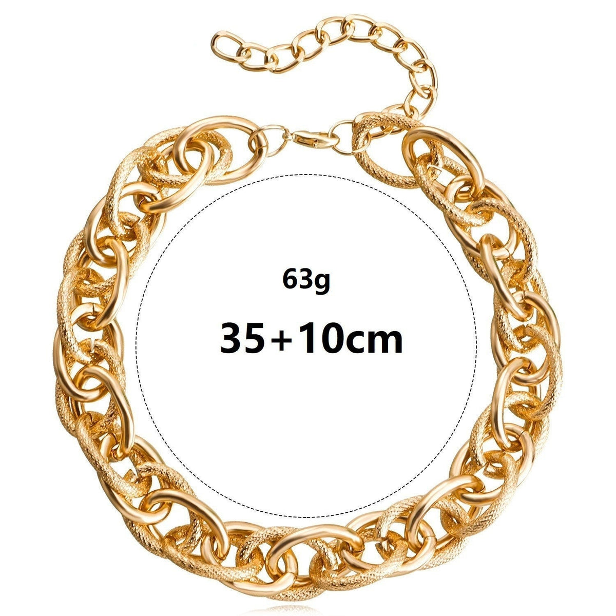 Street Fashionable Color Stitching Simple Female Exaggerated Single Layer Necklaces