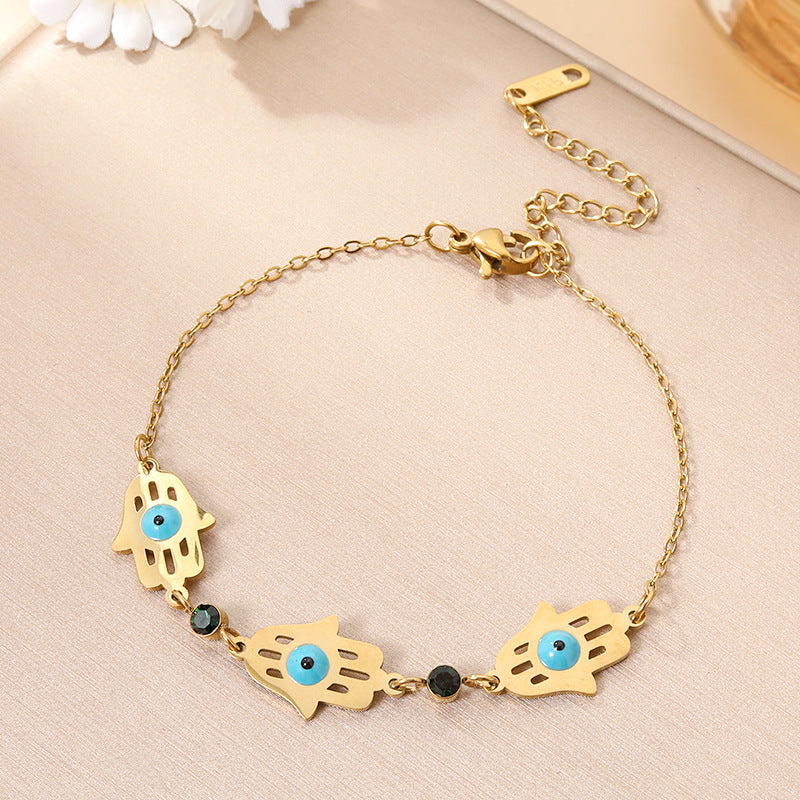 Women's Fashion Devil's Eye Titanium Steel Light Bracelet