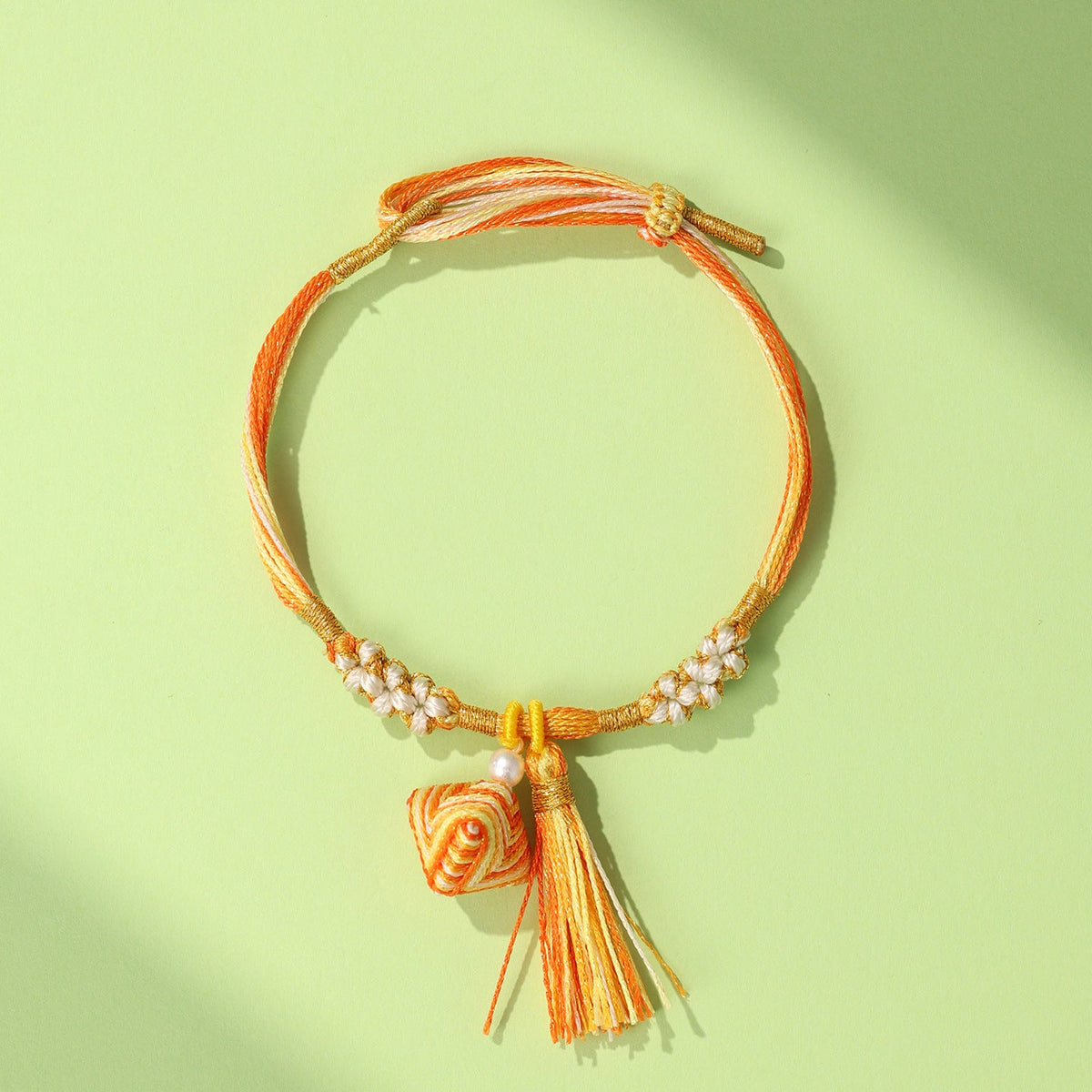 Boat Festival Colorful Rope Peach Blossom Knot Bracelet