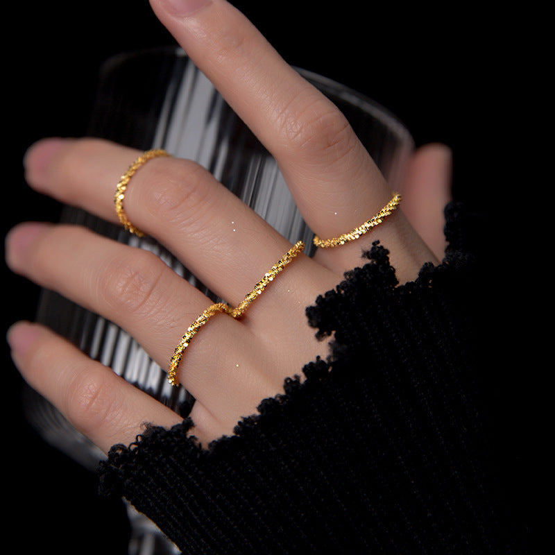 Women's French Retro Simple Light Luxury High-grade Cold Style Index Finger Ring
