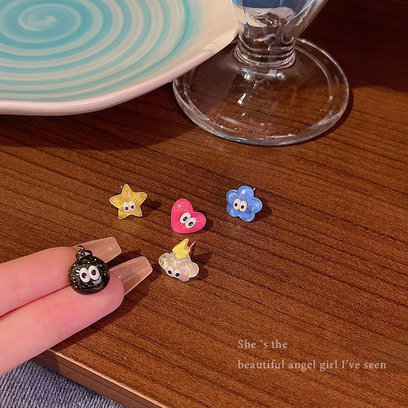 Sier Needle Exquisite Bow Suit Female Style Advanced Design Earrings