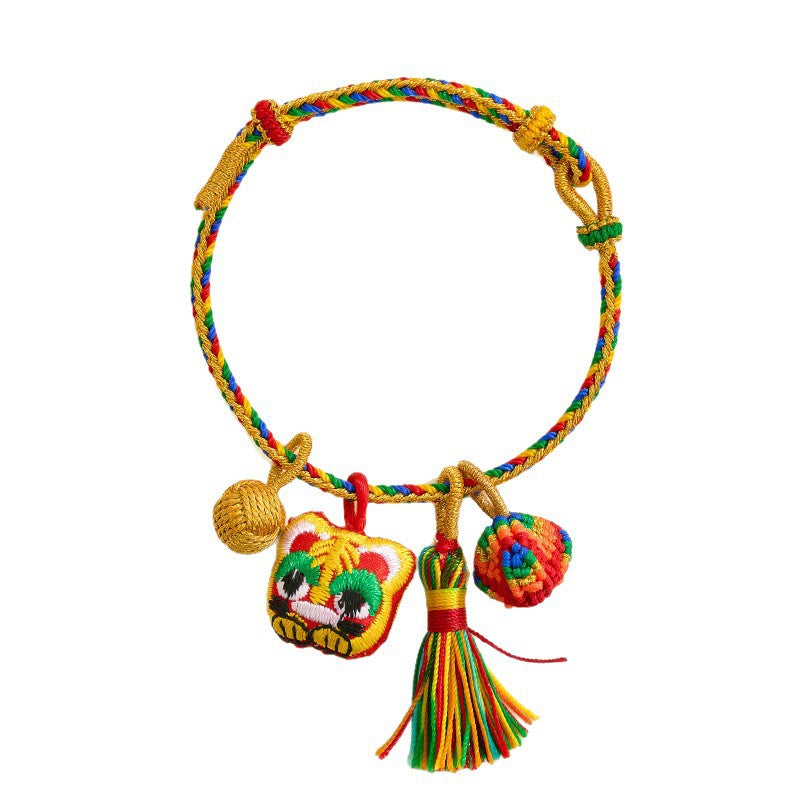 Dragon Boat Festival Colorful Rope Carrying Strap Handmade Braided Adult Bracelet