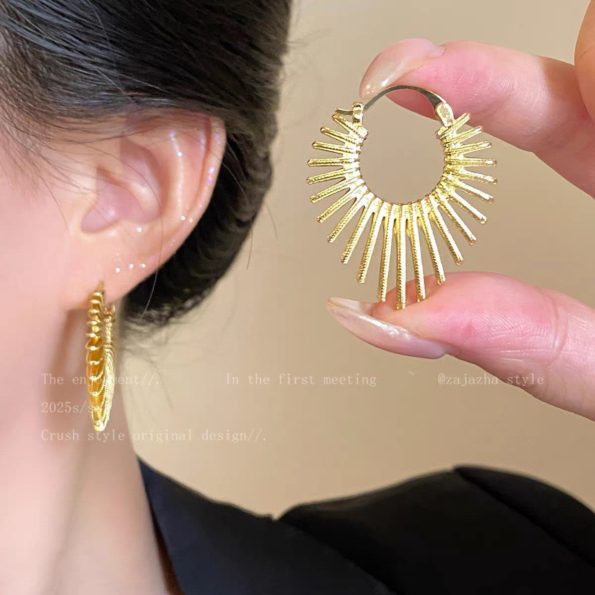 Women's Round High-grade Light Luxury Minority Design Tassel Earrings