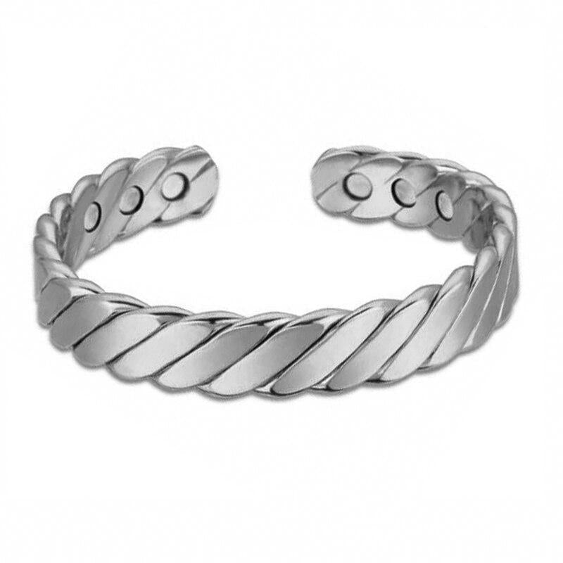 Environmental Protection Alloy Fashion Trend Open Optional Striped Magnet Bracelet