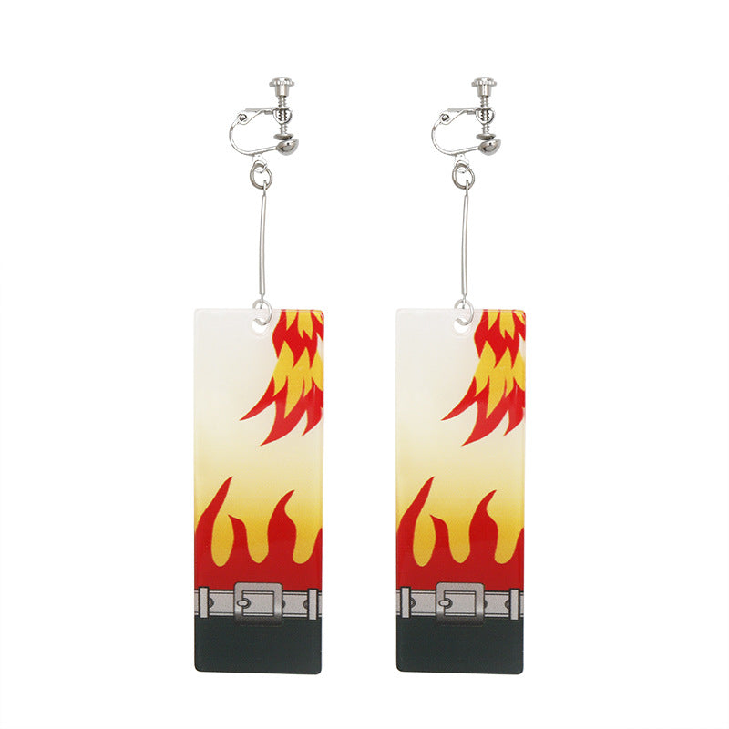 Anime Peripheral No Stove Door Ear Clip Rings
