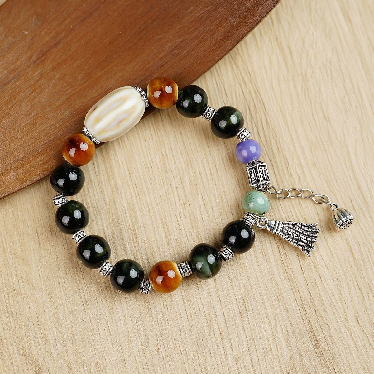 Ceramic Painted Pottery Beads Female Literary Bracelet