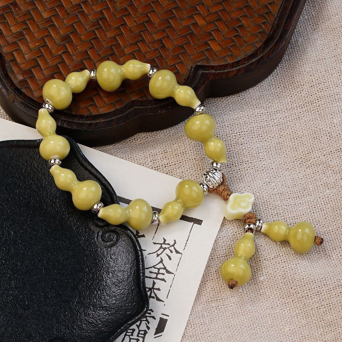 Ceramic Painted Pottery Beads Female Literary Bracelet