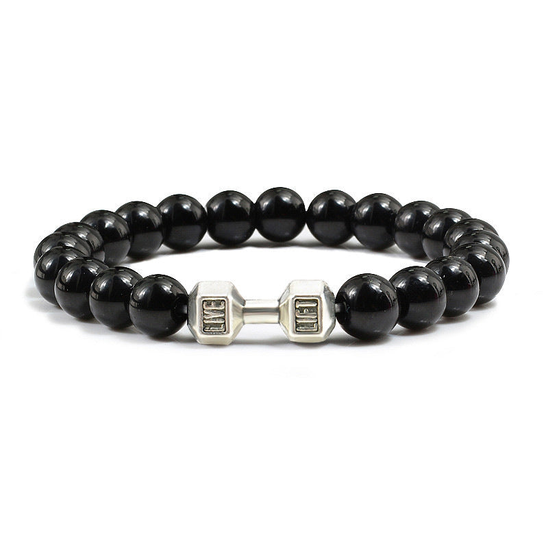 Beaded Black Frosted Stone Color Turquoise Bracelets