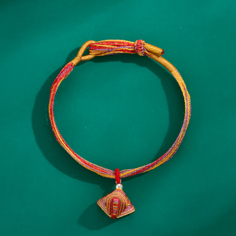 Dragon Boat Festival Colorful Rope Carrying Strap Handmade Braided Adult Bracelet