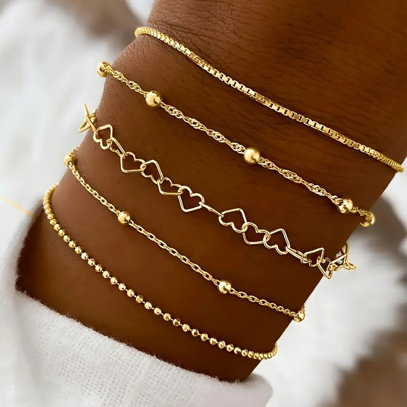Personality Simple Chain Vintage Stylish Glossy Bracelets