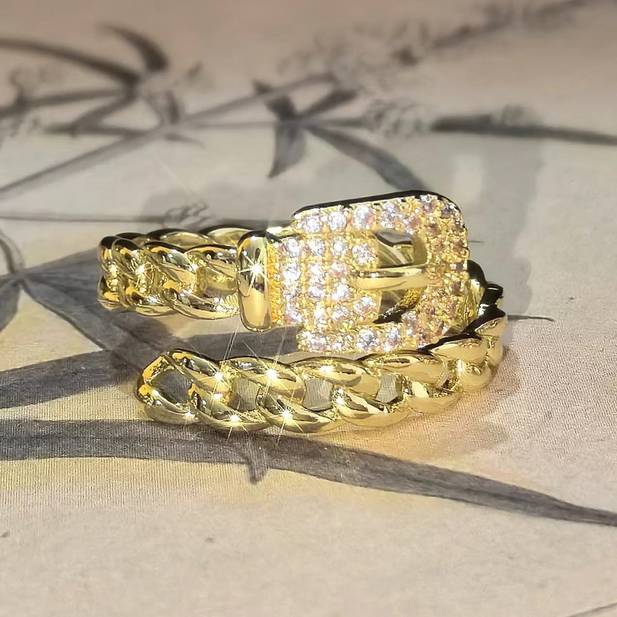 Women's Advanced Hollow Chain Open Nordic Style Rings
