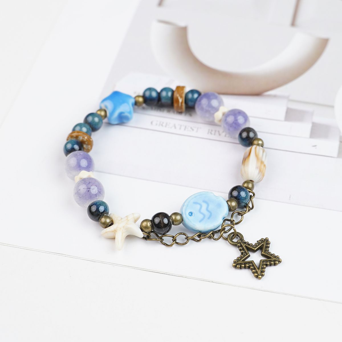 Ocean Ceramic Summer Travel With High Sense Niche Beaded Bracelet