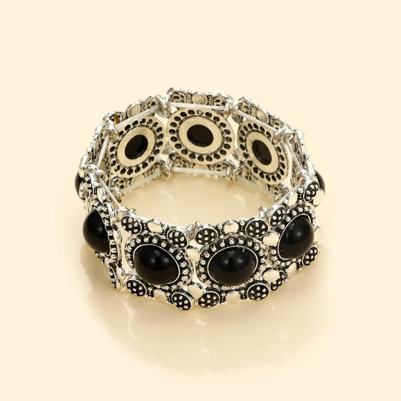 Style Personality Retro Alloy Turquoise Stretch Bracelets