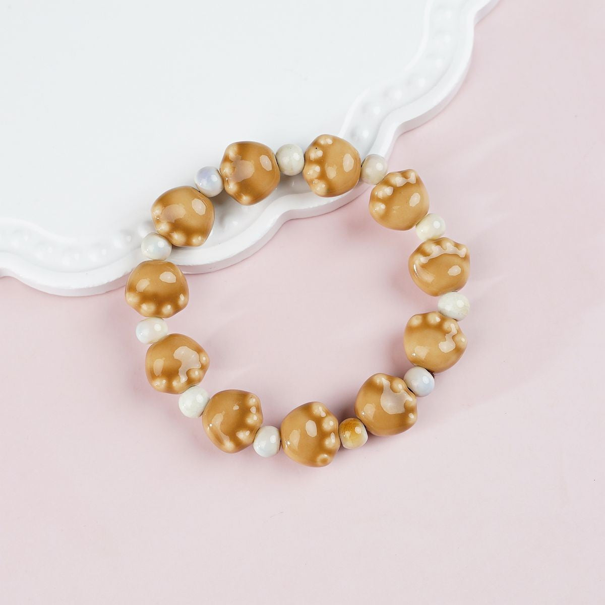 Ceramic Painted Pottery Beads Female Literary Bracelet