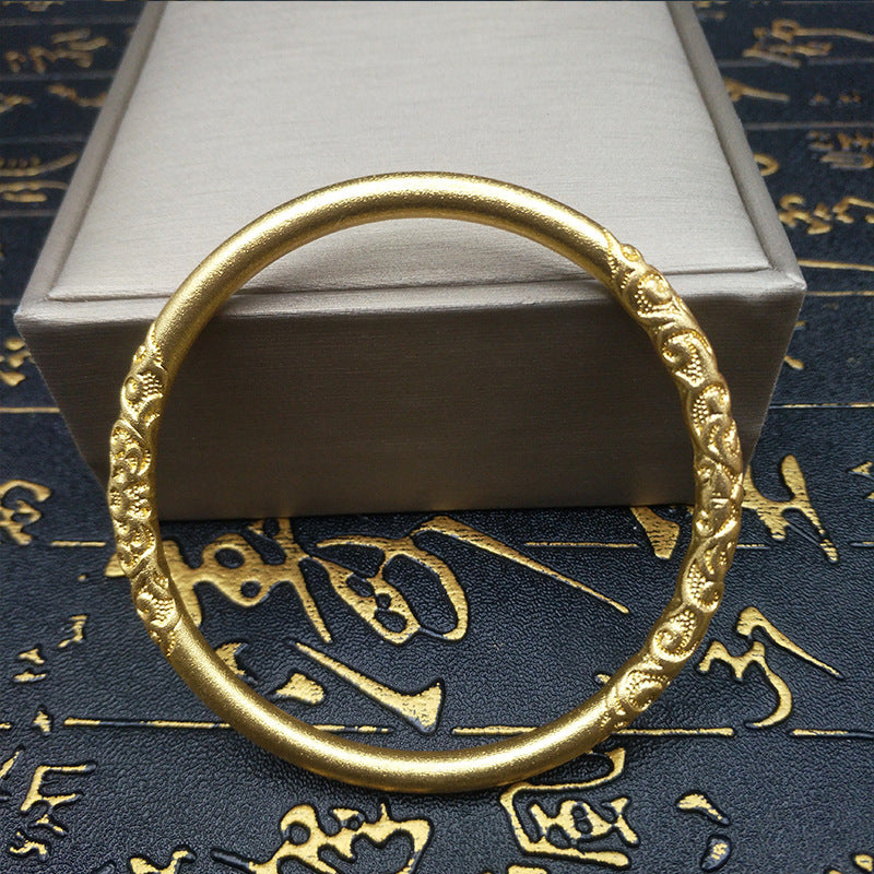 Gold Plated Simple Lotus Seedpod Heart Golden Balls Lucky Female Bracelet
