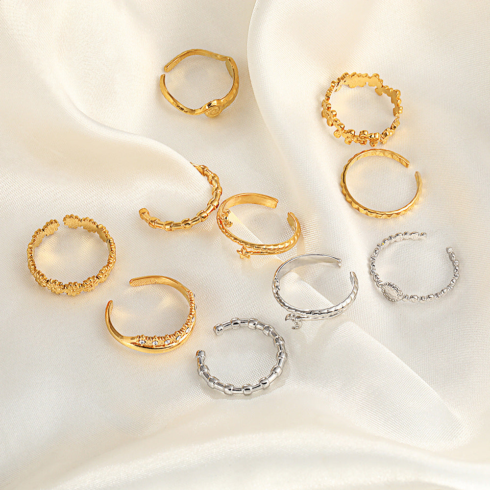 Women's Steel Good-looking Open Fashion Trendy Light Rings