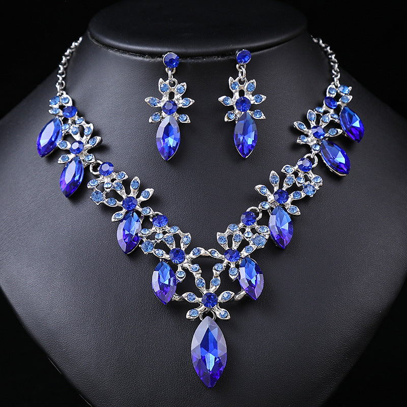 Women's Source High Profile Retro Luxury Crystal Banquet Formal Dress Necklaces