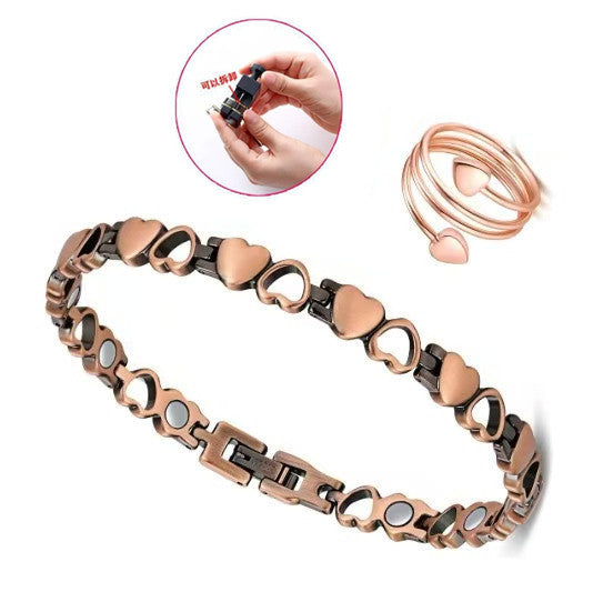 Women's Magnet Affordable Luxury Fashion Clover Alloy Diamond Single Bracelet