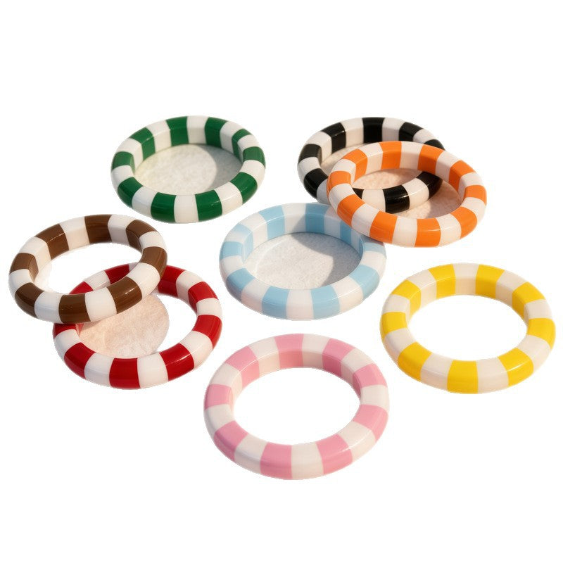 Mint Green Round Multi Resin Bohemian Fashion Bracelets