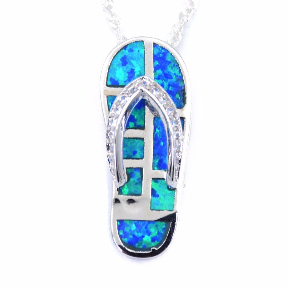 Opal Flip-flops Fashion Colored Gems Inlaid Pendant